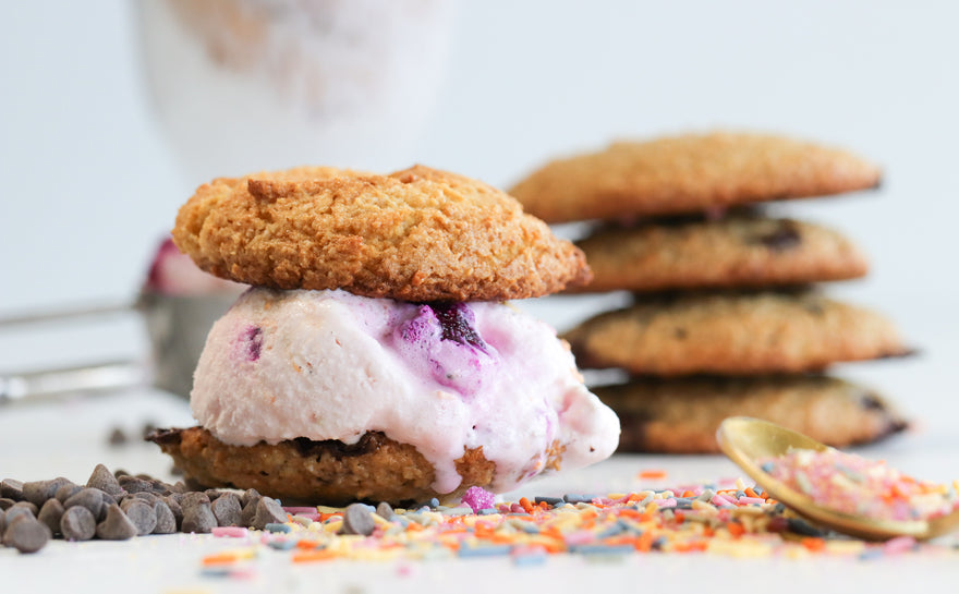 Good Dee's Sugar Free Ice Cream Cookie Sandwiches + No Churn Keto Ice Cream