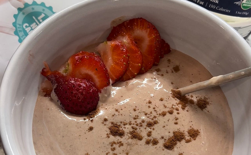 Keto High Protein Chocolate Yogurt Bowl - Good Dee's Sipping Chocolate
