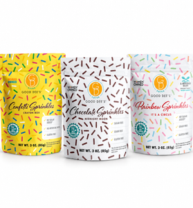 Good Dee's Sprinkles Variety 3-Pack - Confetti, Chocolate & Rainbow