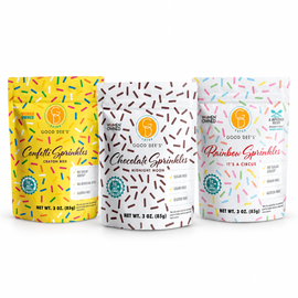 Good Dee's Sprinkles Variety 3-Pack - Confetti, Chocolate & Rainbow