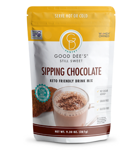PRESALE: Good Dee's Sipping Chocolate Low Carb Drink Mix - Vegan, No Sugar Added*, Soy Free and Gluten Free