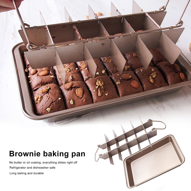 Brownie Baking Pan With Dividers – My Kitchen Gadgets